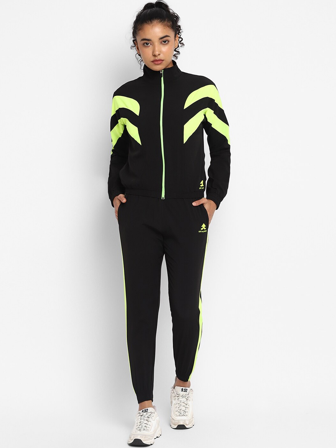 

OFF LIMITS Mock Collar Mid-Rise Tracksuit, Black