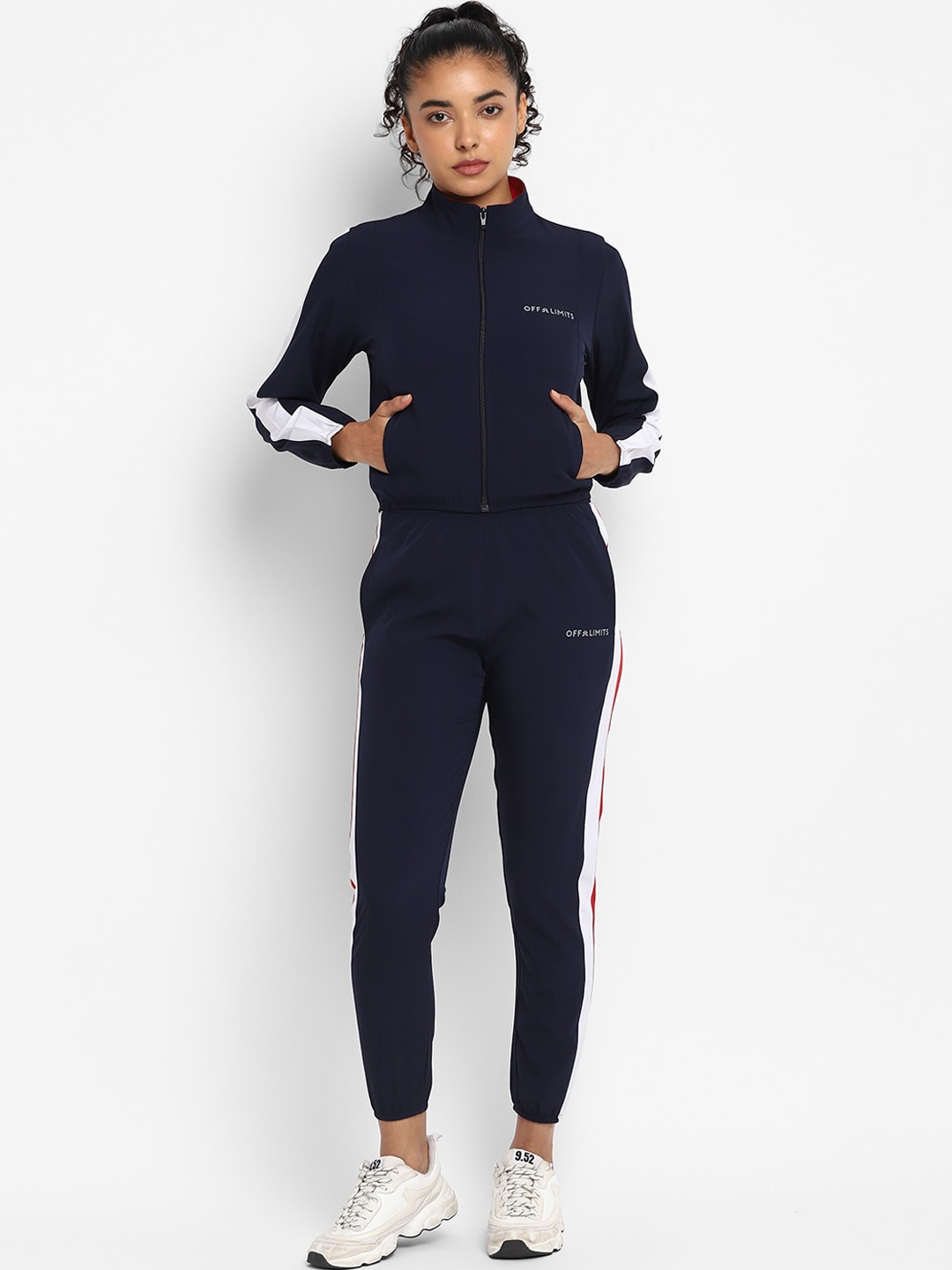 

OFF LIMITS Mock Collar Long Sleeves Tracksuit, Navy blue