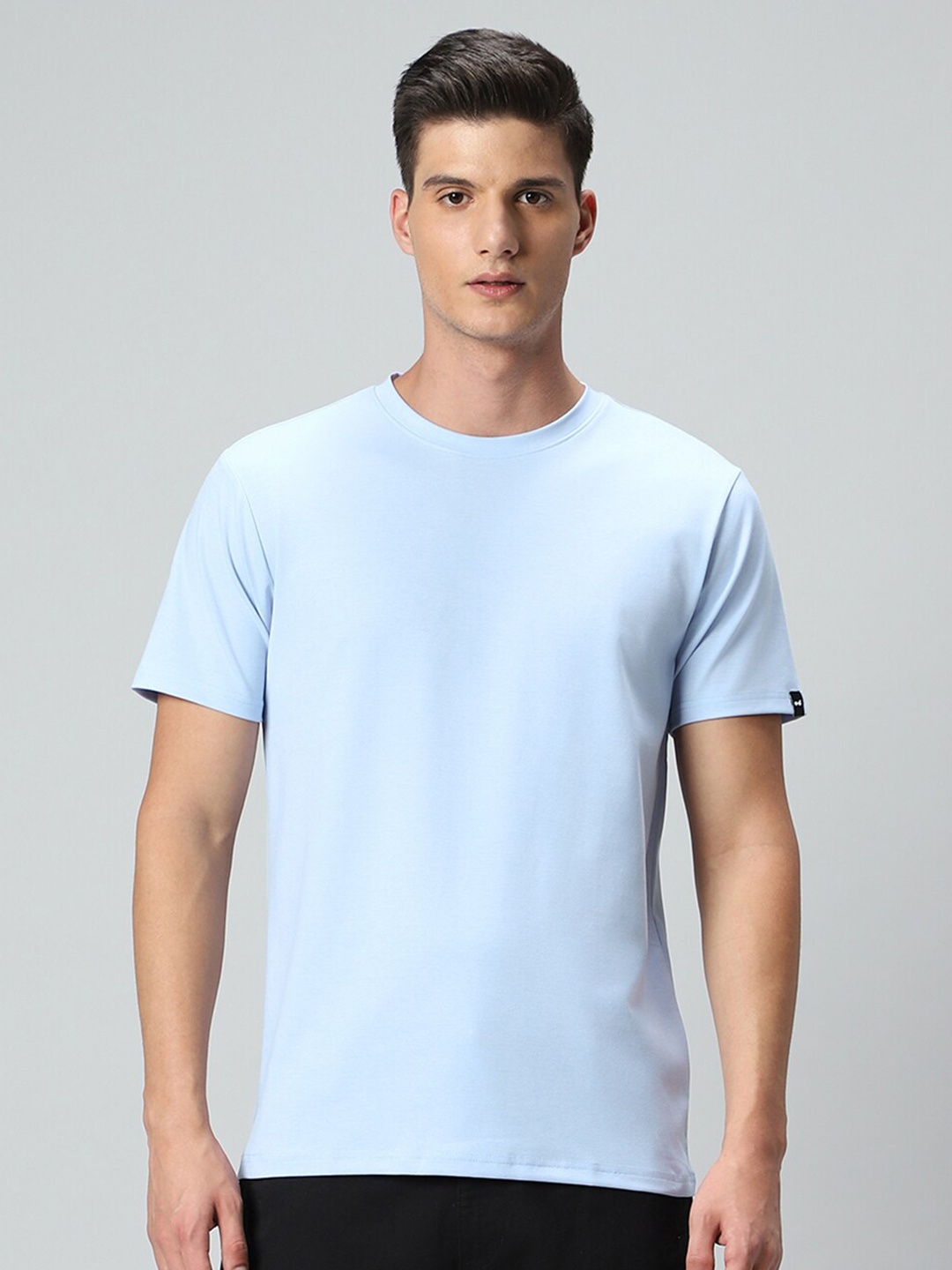 

Bewakoof Blue Round Neck Short Sleeves Cotton Regular T-shirt