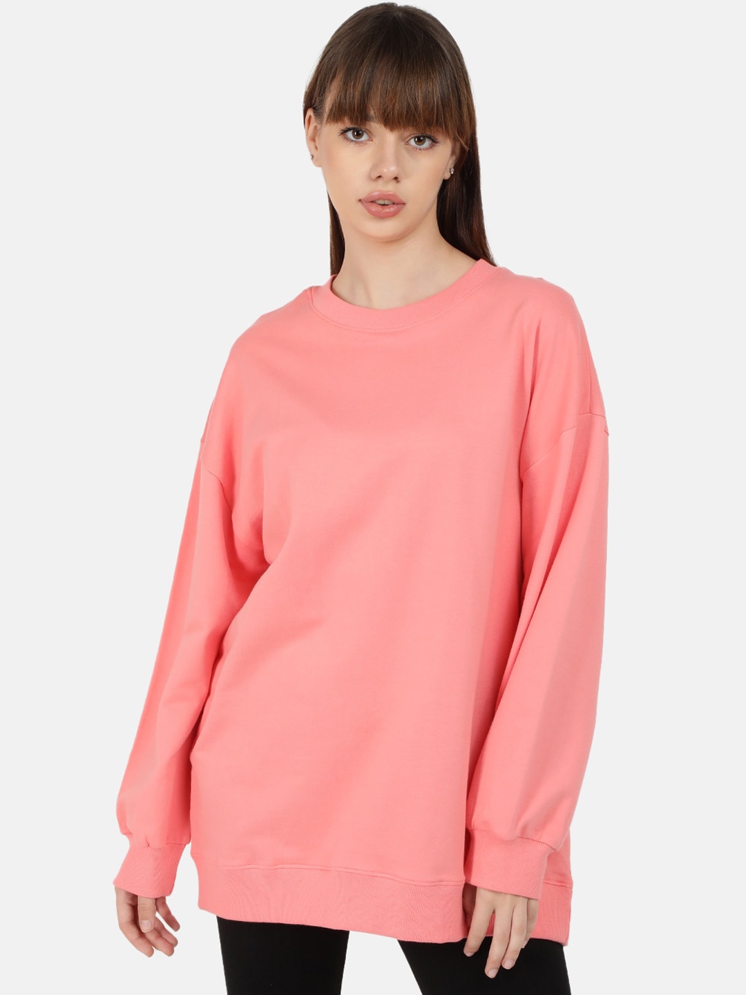 

Bene Kleed Pure Cotton Round Neck Sweatshirt & Leggings, Pink