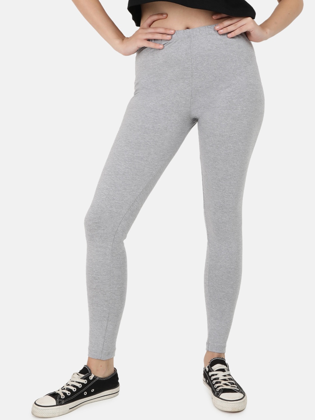 

Bene Kleed Slip-On Closure Ankle Length Leggings, Grey