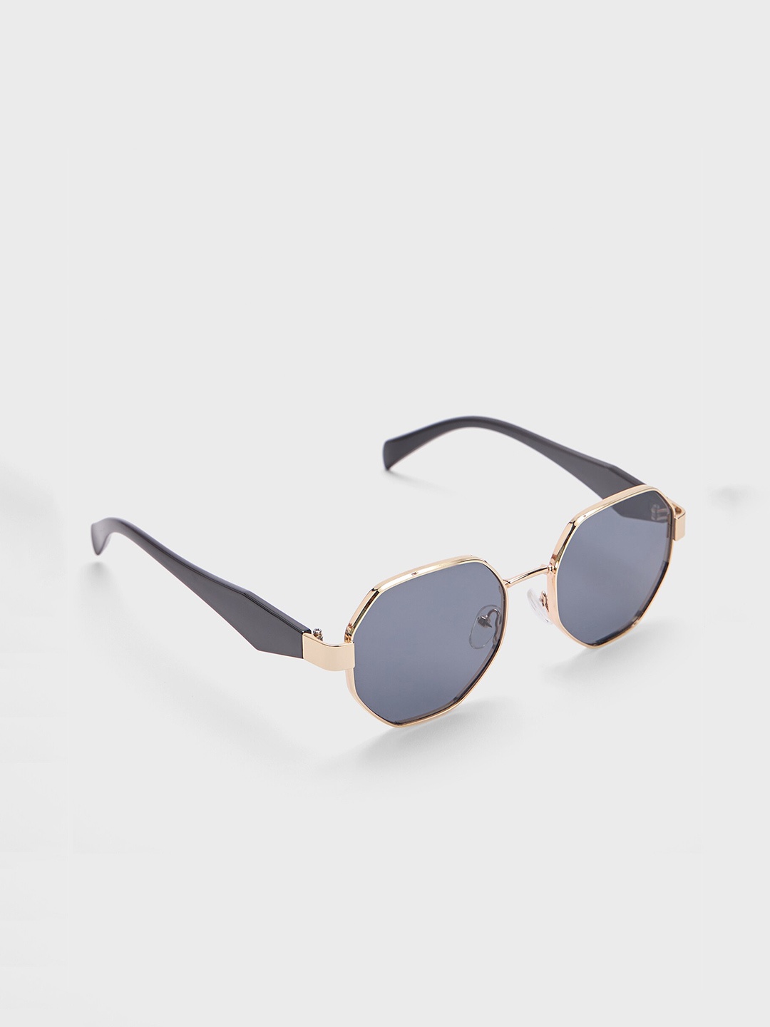 

20Dresses Women Gold-Toned Hexagonal Metal Sunglasses-SG011007, Black