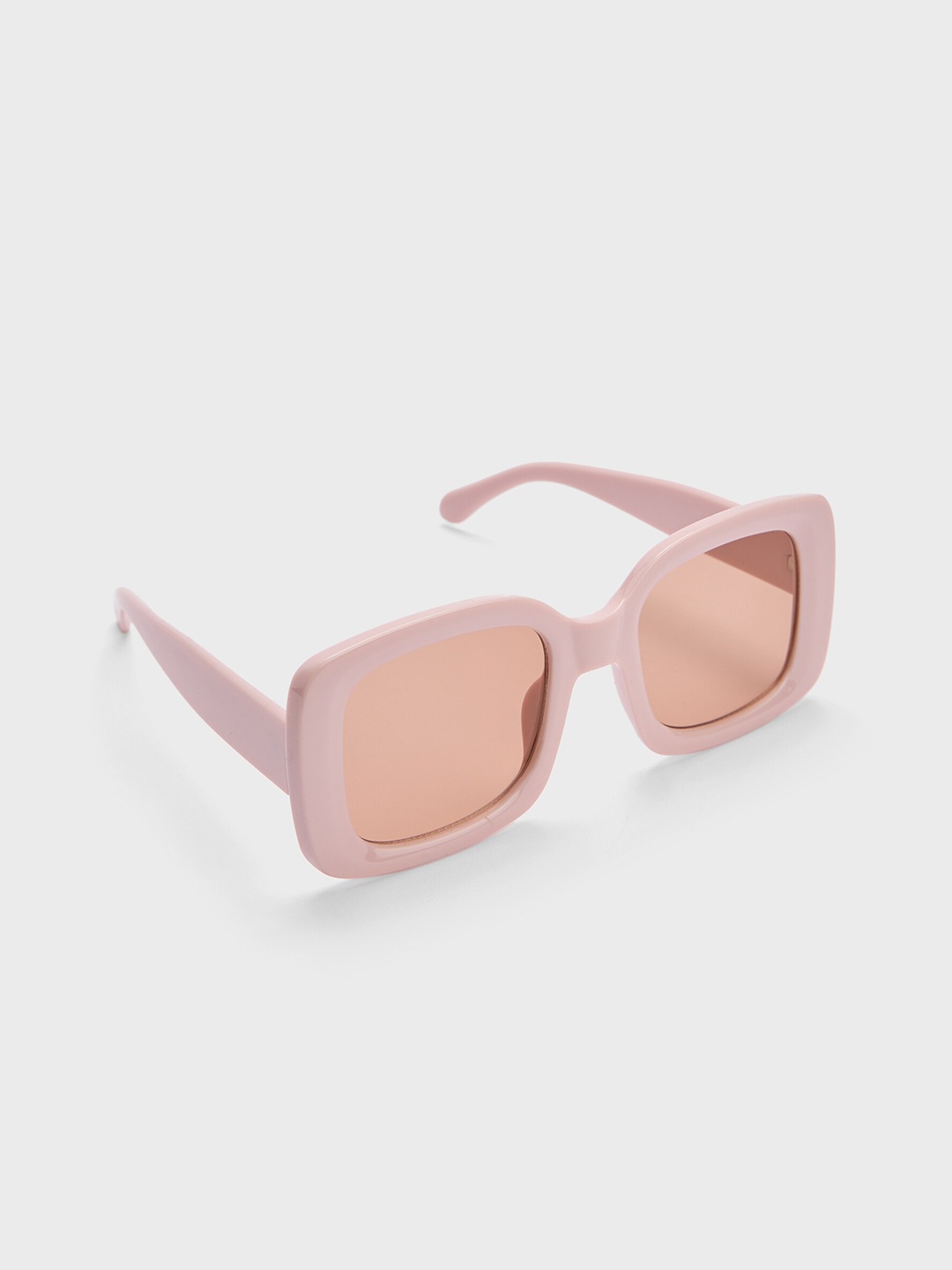 

20Dresses Women Pink Oversized Thick Temples Rectangular Sunglasses SG010998, Brown