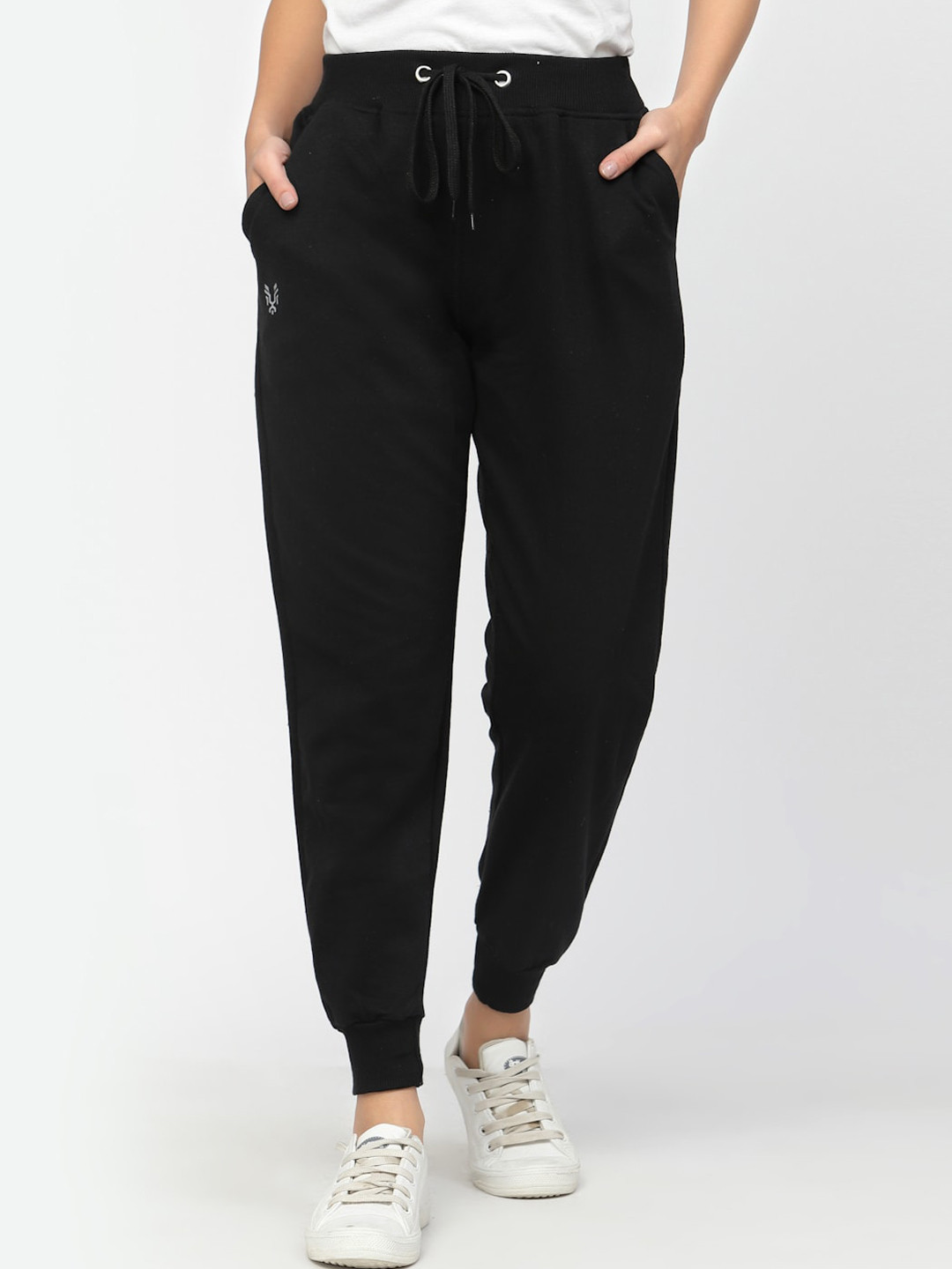 

UZARUS Women Regular Fit Cotton Joggers, Black