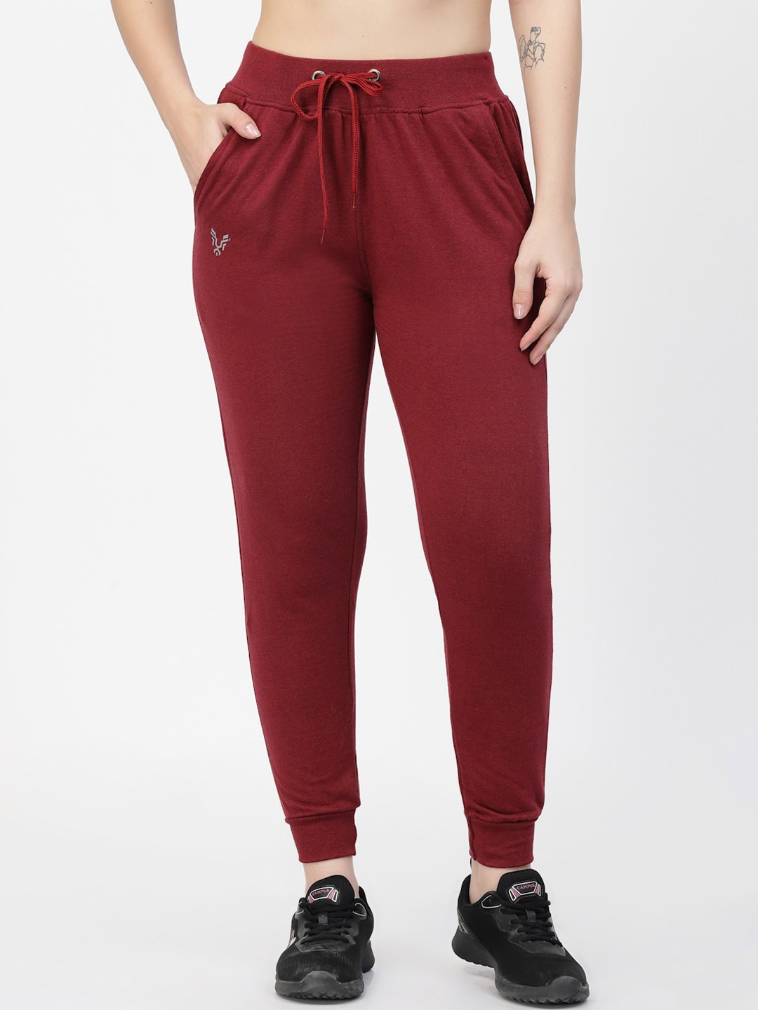 

UZARUS Women Regular Fit Cotton Joggers, Maroon