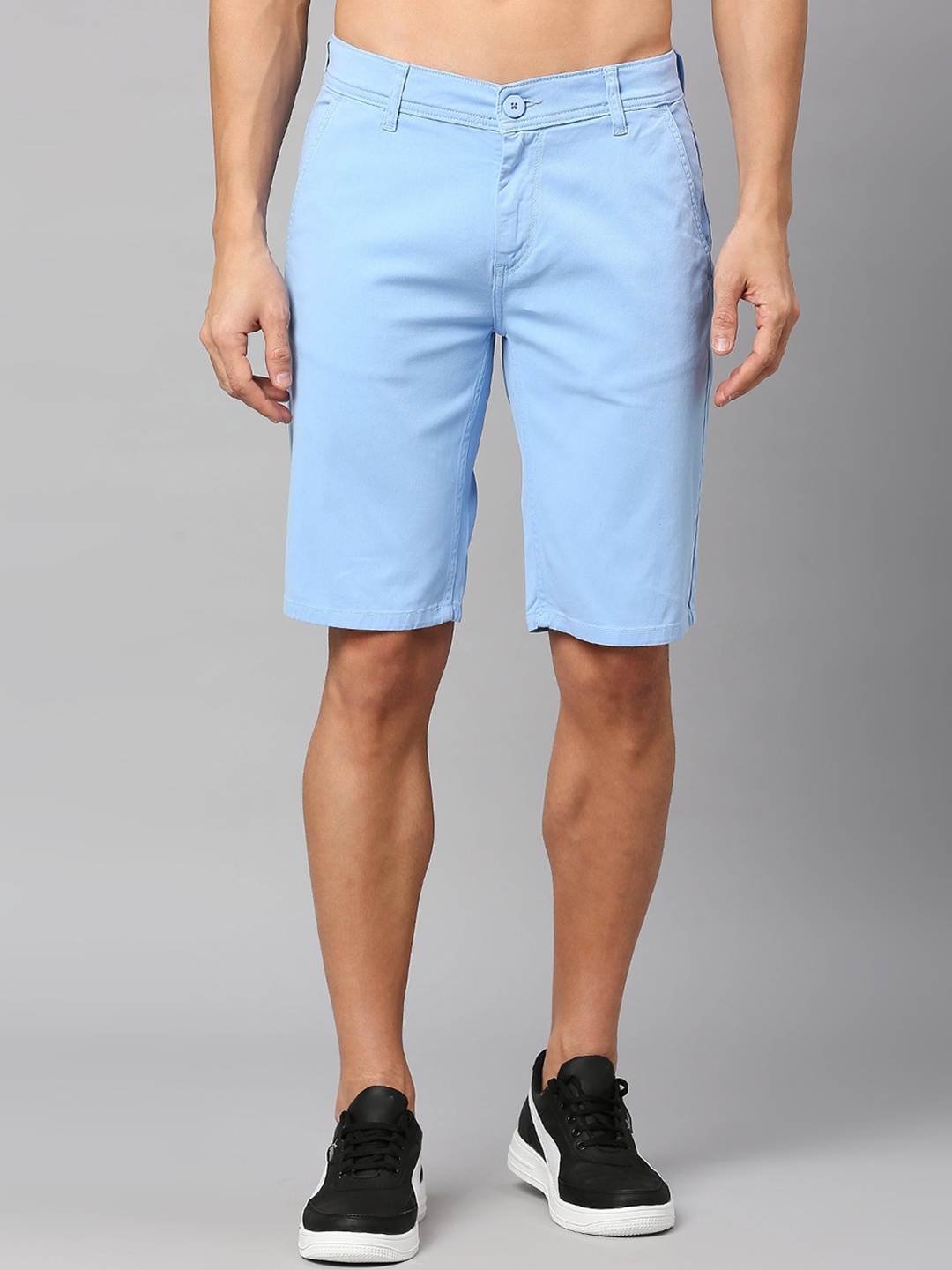 

Mast & Harbour Men Blue Slim Fit Low-Rise Shorts
