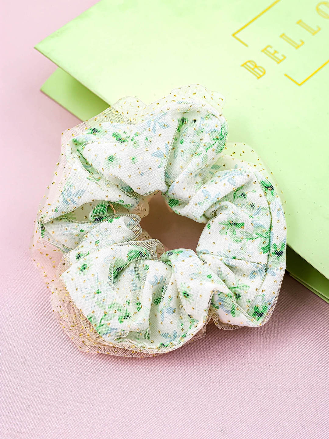 

Bellofox Green Printed Ponytail Holders