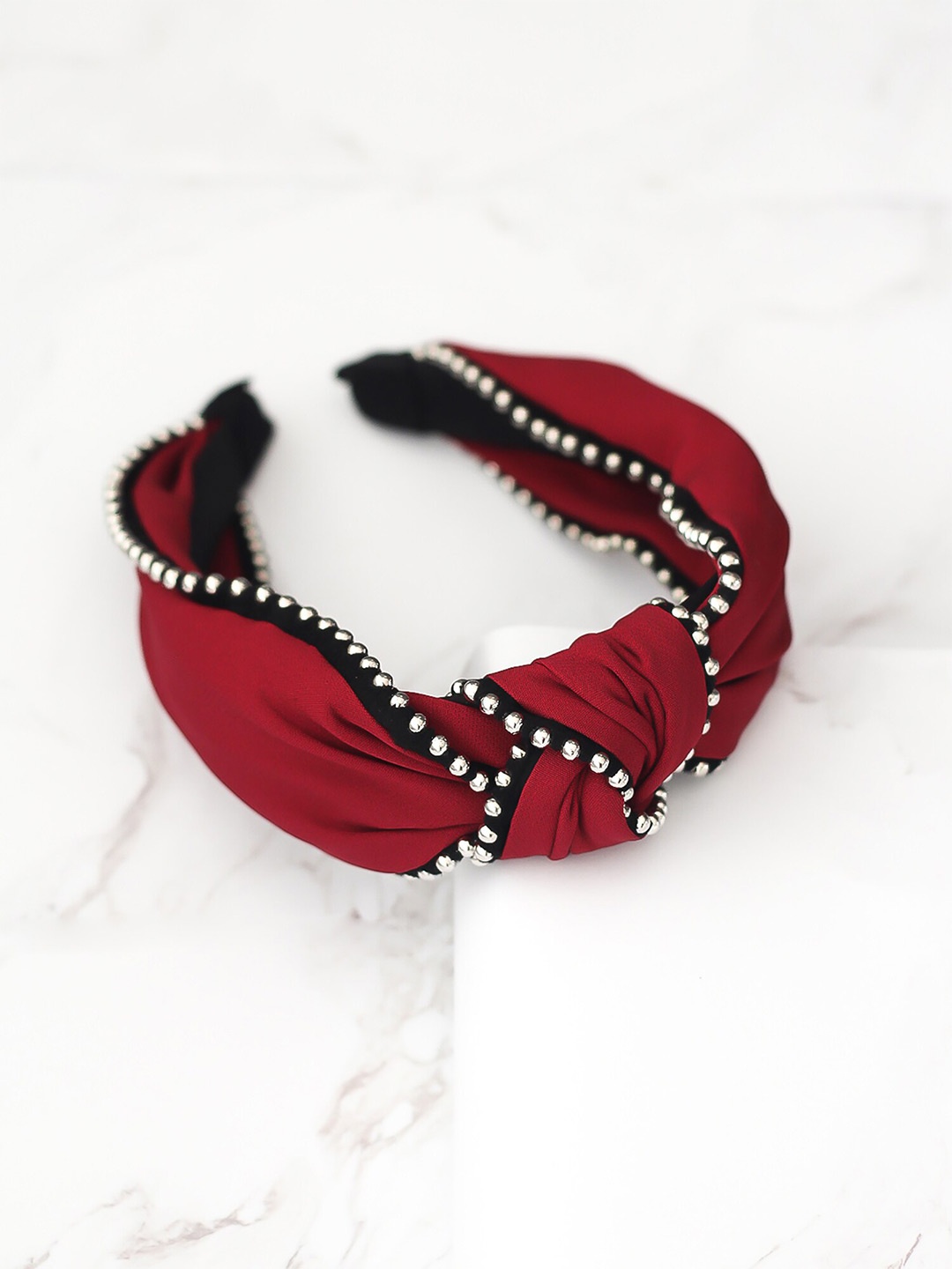 

Bellofox Embellished Knot Detail Hairband, Maroon