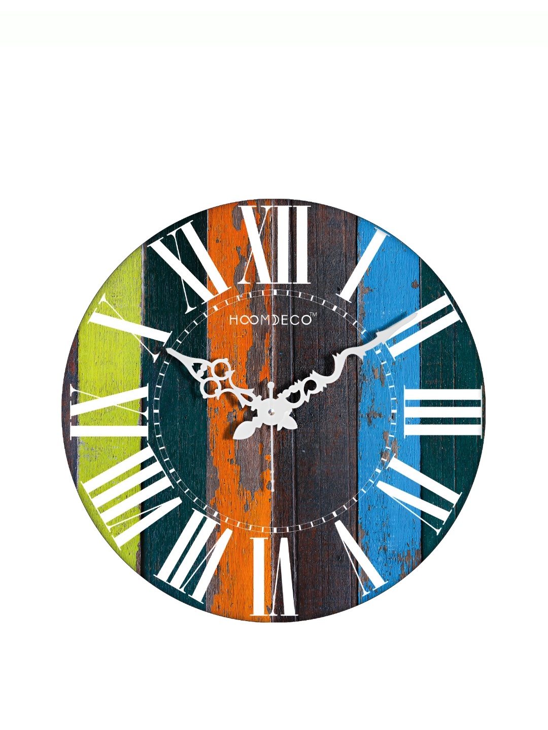 

HOOMDECO Black & White Printed Round Vintage Wall Clock
