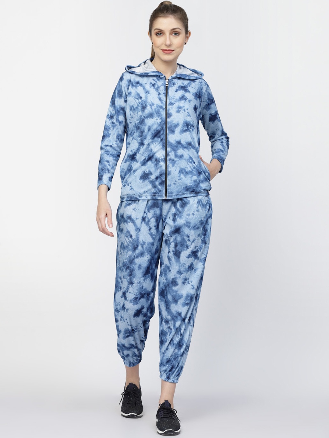 

UZARUS Tie & Dye Hooded Tracksuit, Blue