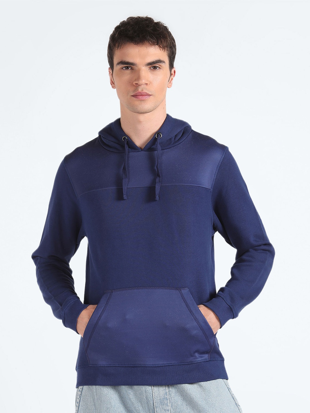 

Flying Machine Hooded Pullover Sweatshirt, Blue