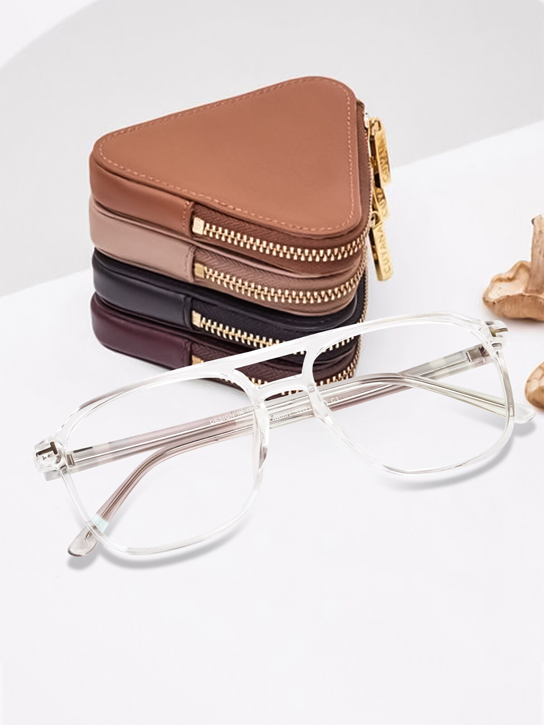 

Peter Jones Eyewear Unisex Full Rim Square Frames, Transparent