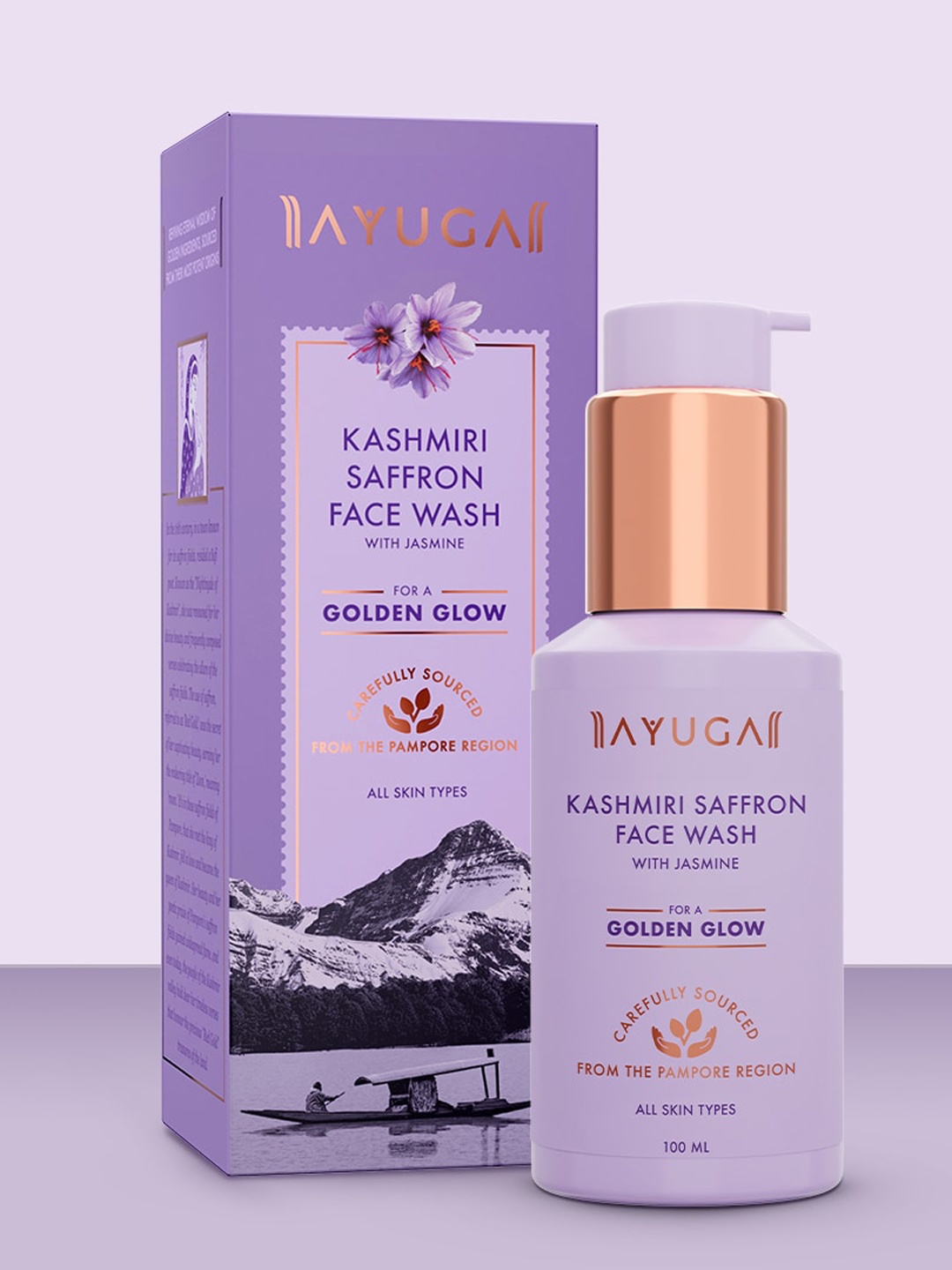 

Ayuga Kashmiri Saffron Face Wash With Jasmine - 100ml, Purple