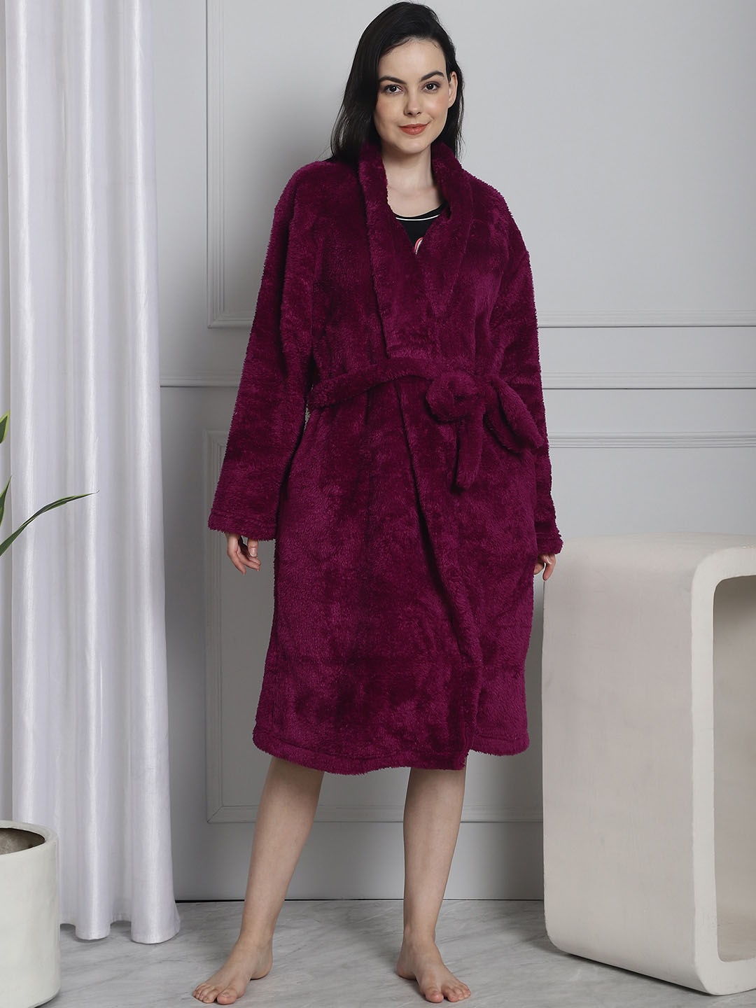 

Secret Wish Faux Fur Robe, Purple