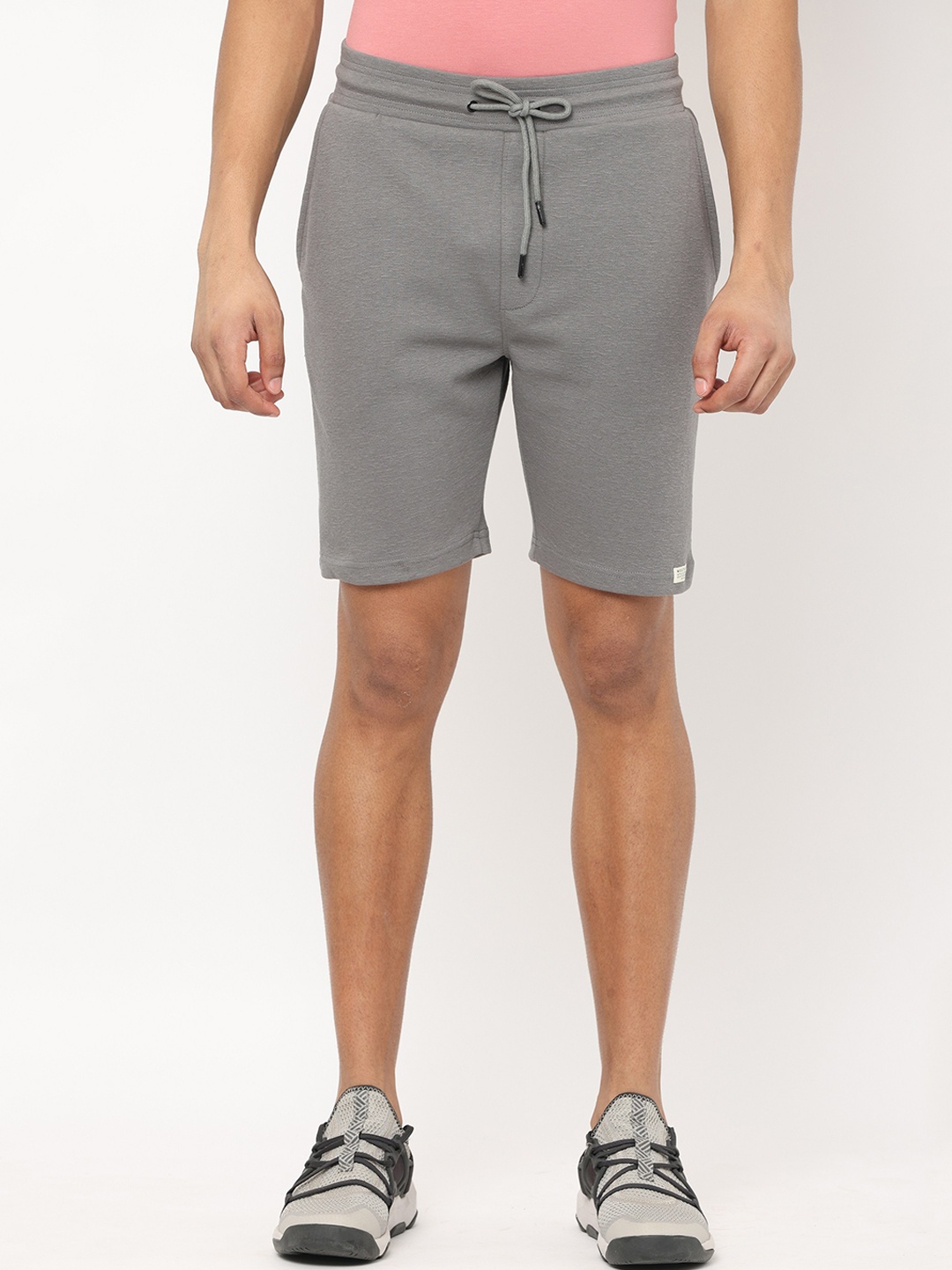 

Nektar Men Regular Fit Mid-Rise Shorts, Grey