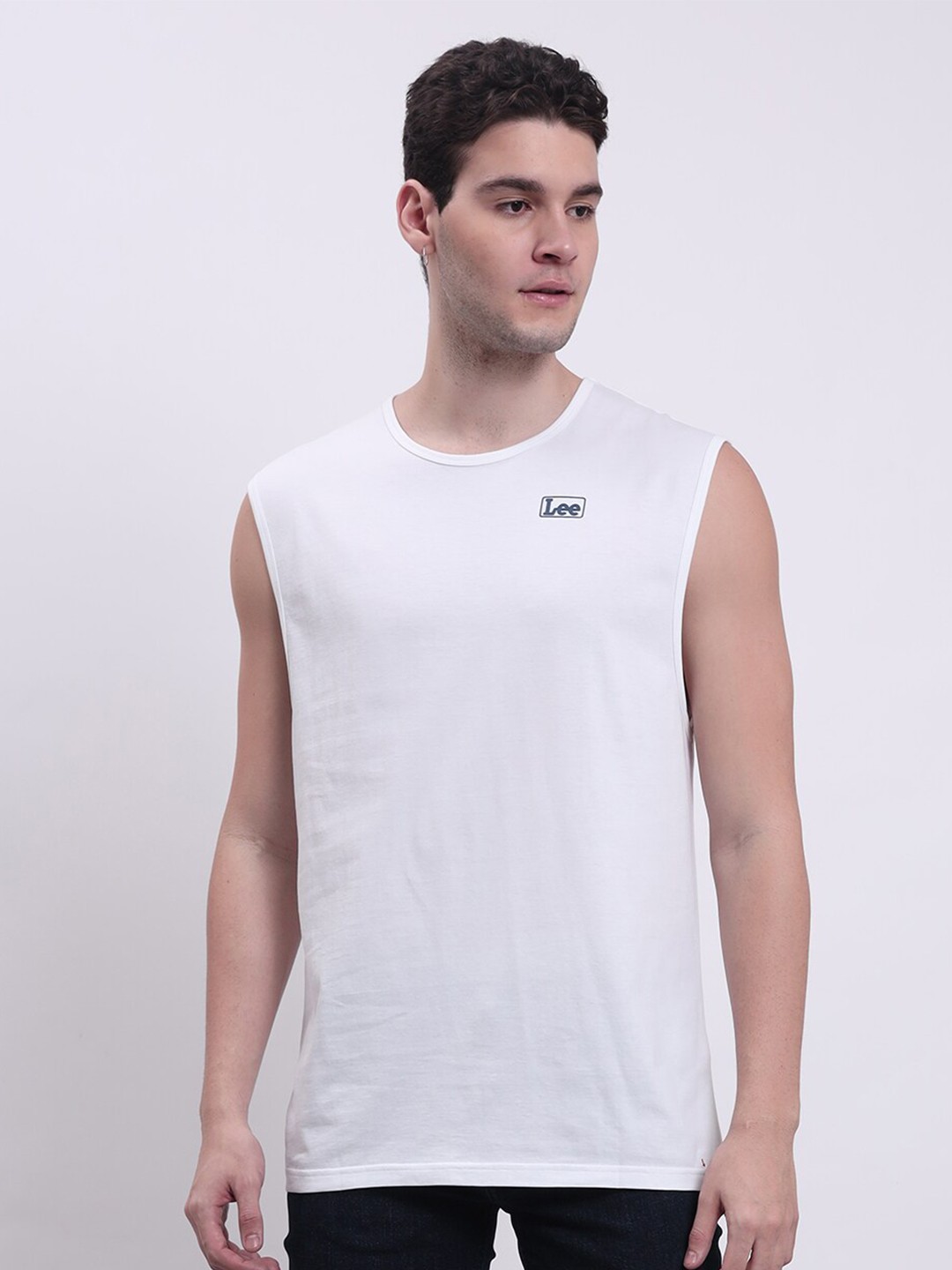 

Lee Sleeveless Pure Cotton T-shirt, White