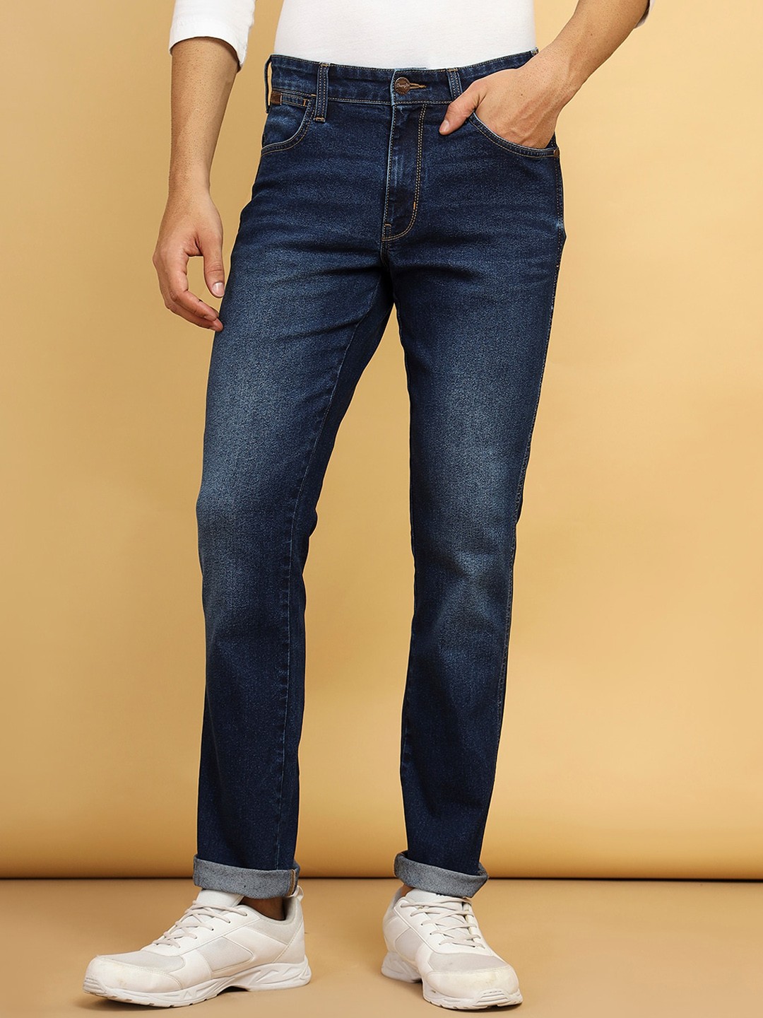 

Wrangler Men Millard Clean Look Stretchable Jeans, Blue