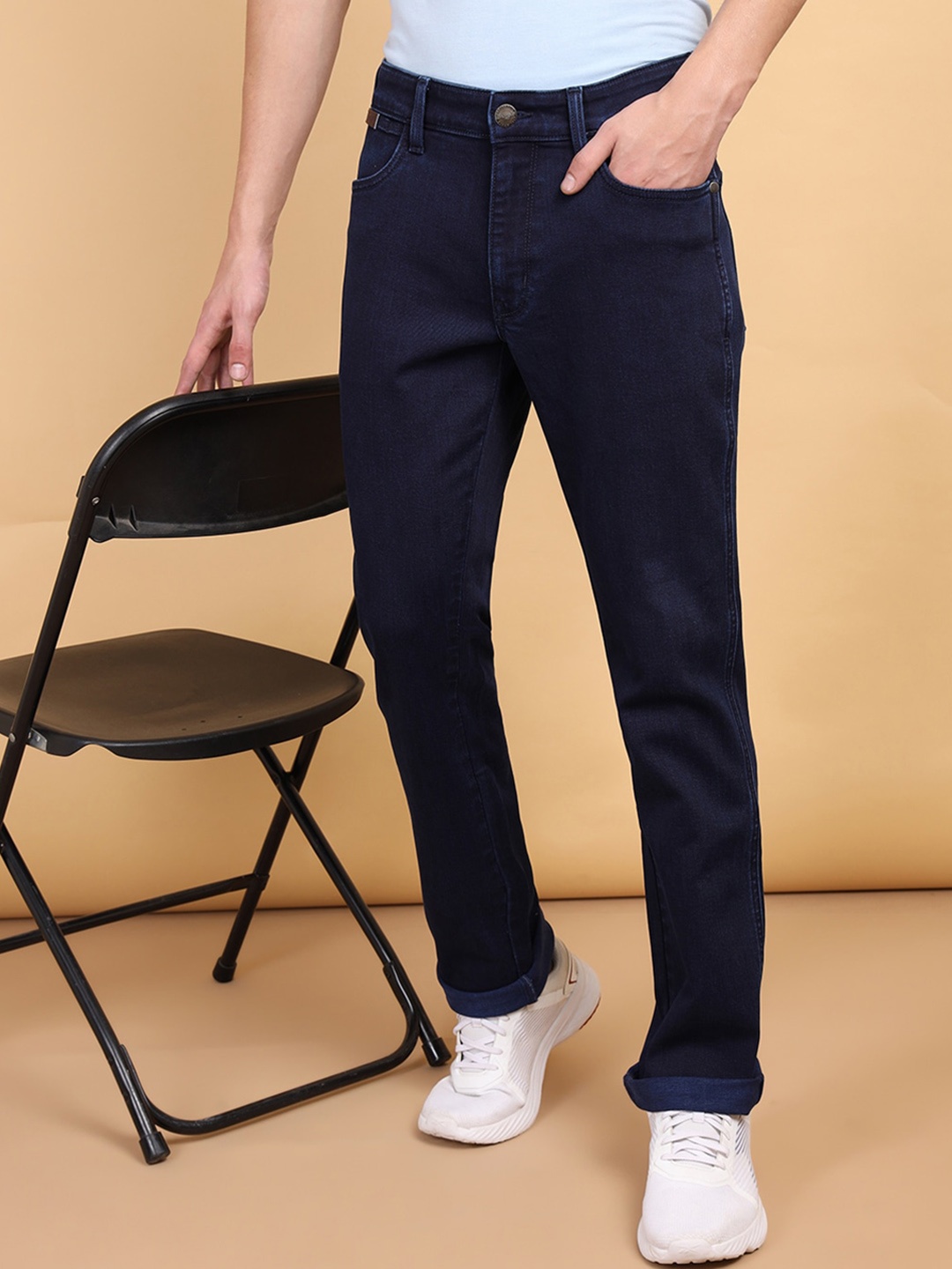 

Wrangler Men Millard Clean Look Stretchable Jeans, Blue