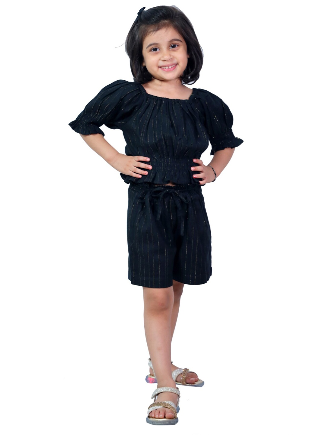 

BAESD Girls Striped Clothing Set, Black