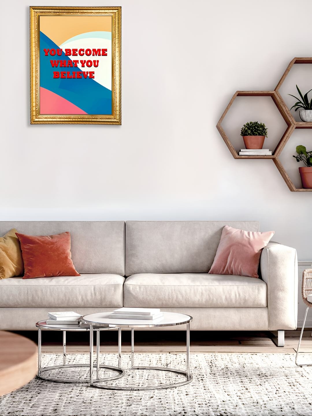 

Hawai Gold-Toned & Blue Wood Wall Photo Frames