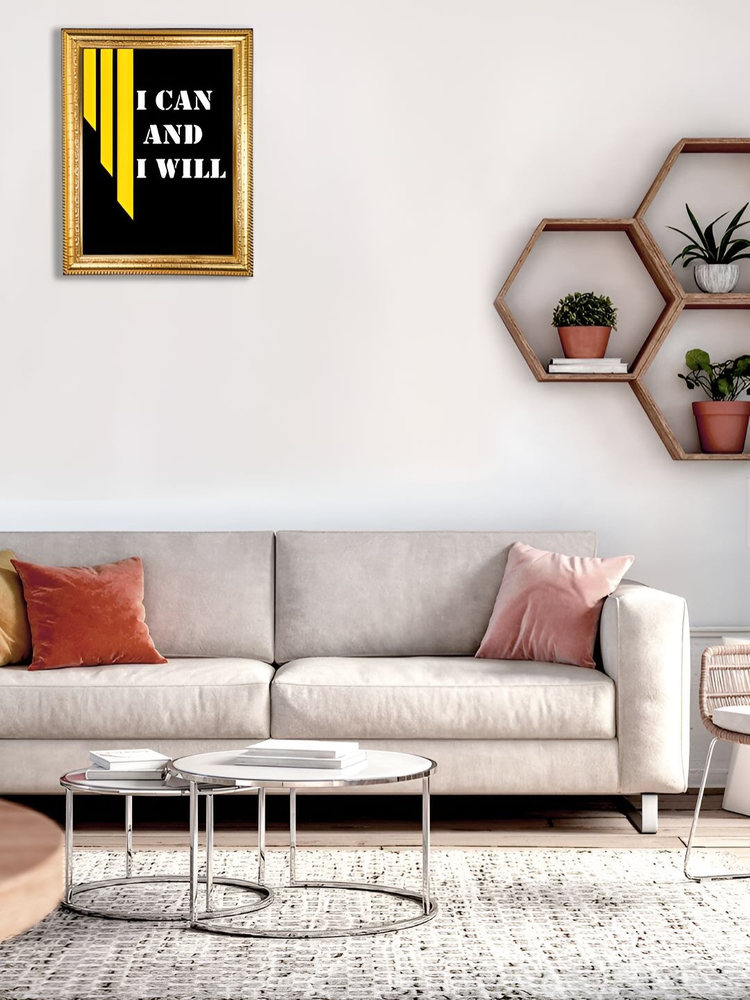 Hawai Gold-Toned & Black Wood Wall Photo Frames
