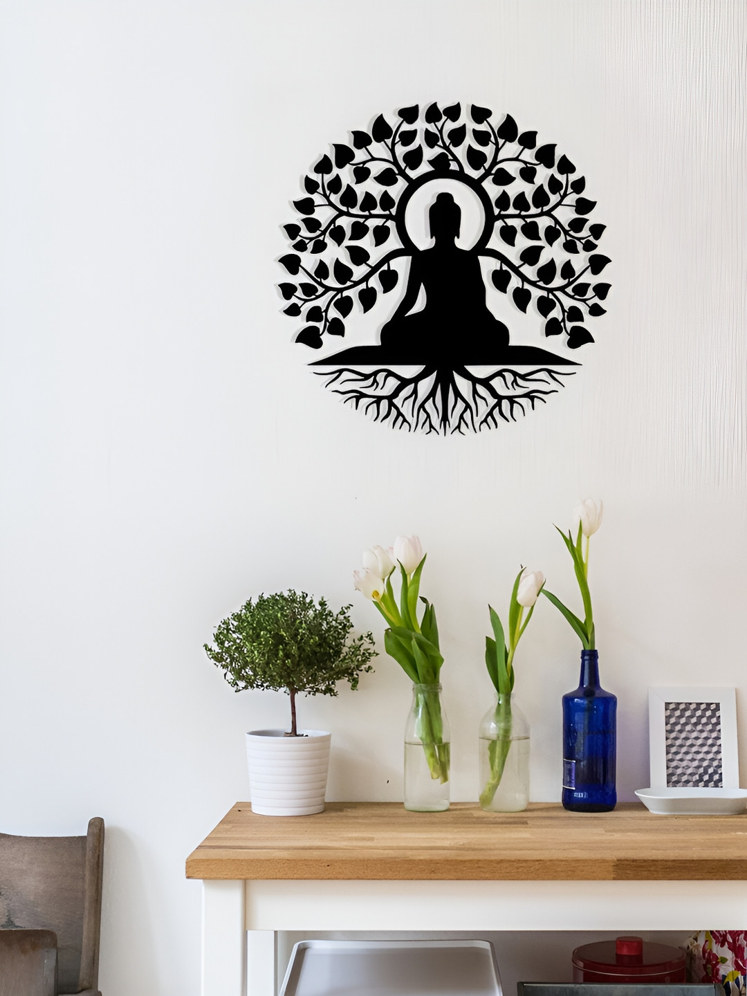 

WALLCENTRE Black Buddha Metal Wall Art