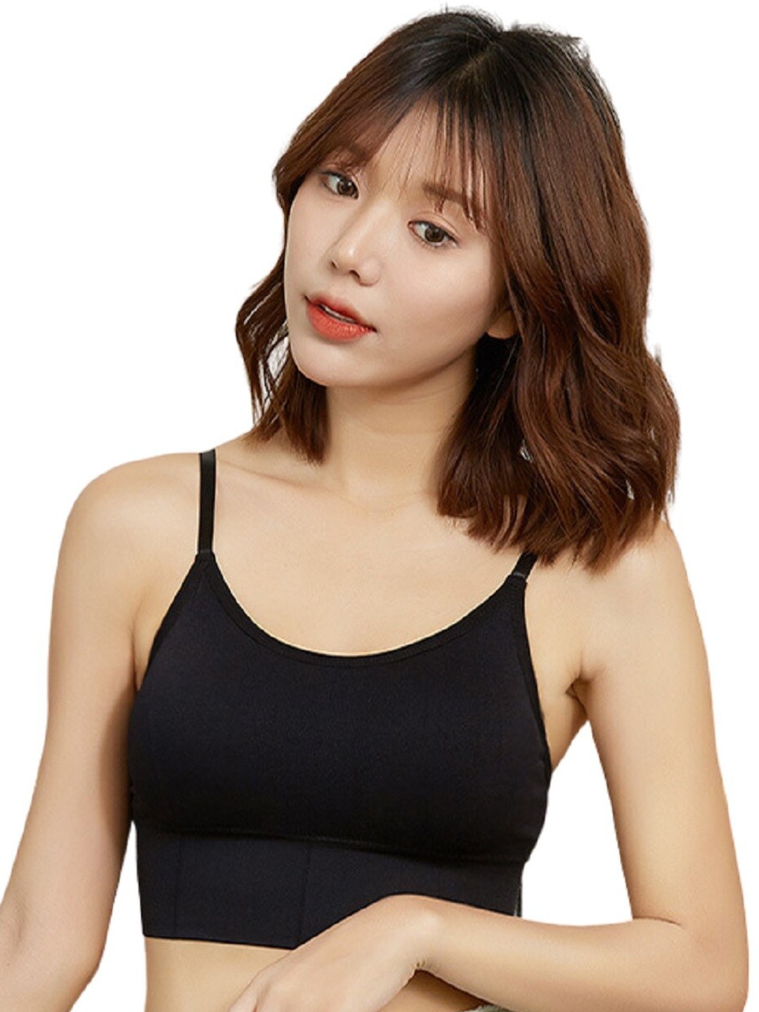 

MYYNTI Full Coverage Removable Padding All Day Comfort Dry Fit Cotton Everyday Bra, Black