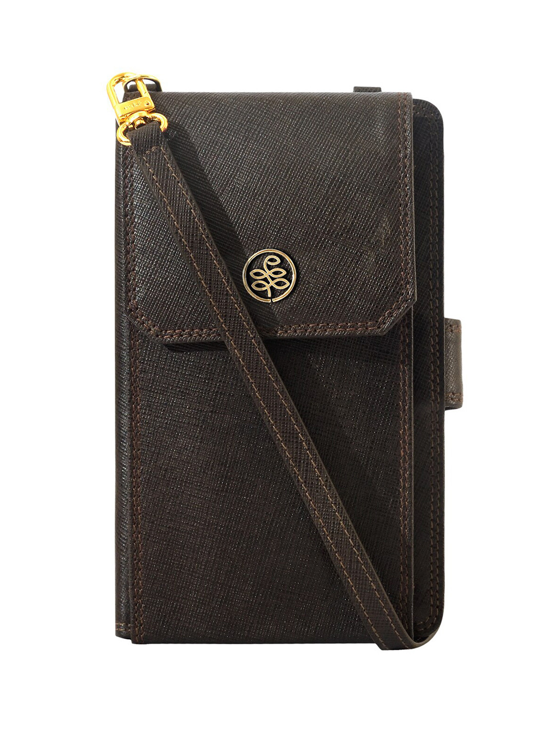 

Eske Women Leather Zip Around Wallet, Brown