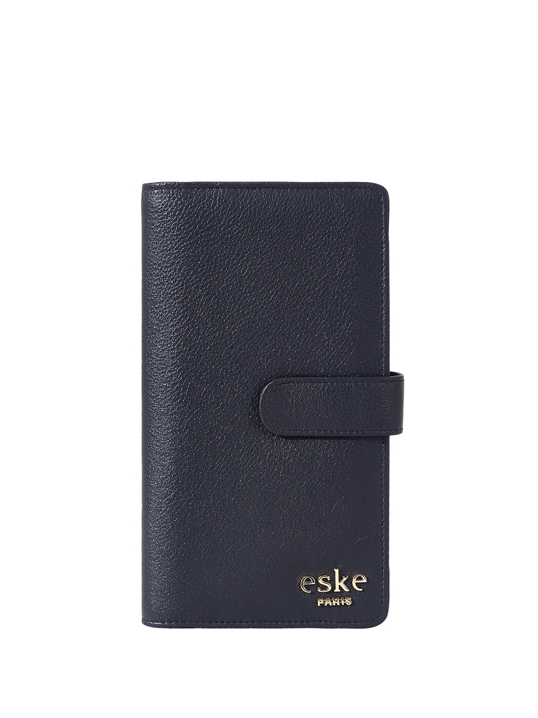 

Eske Women Leather Two Fold Wallet, Navy blue