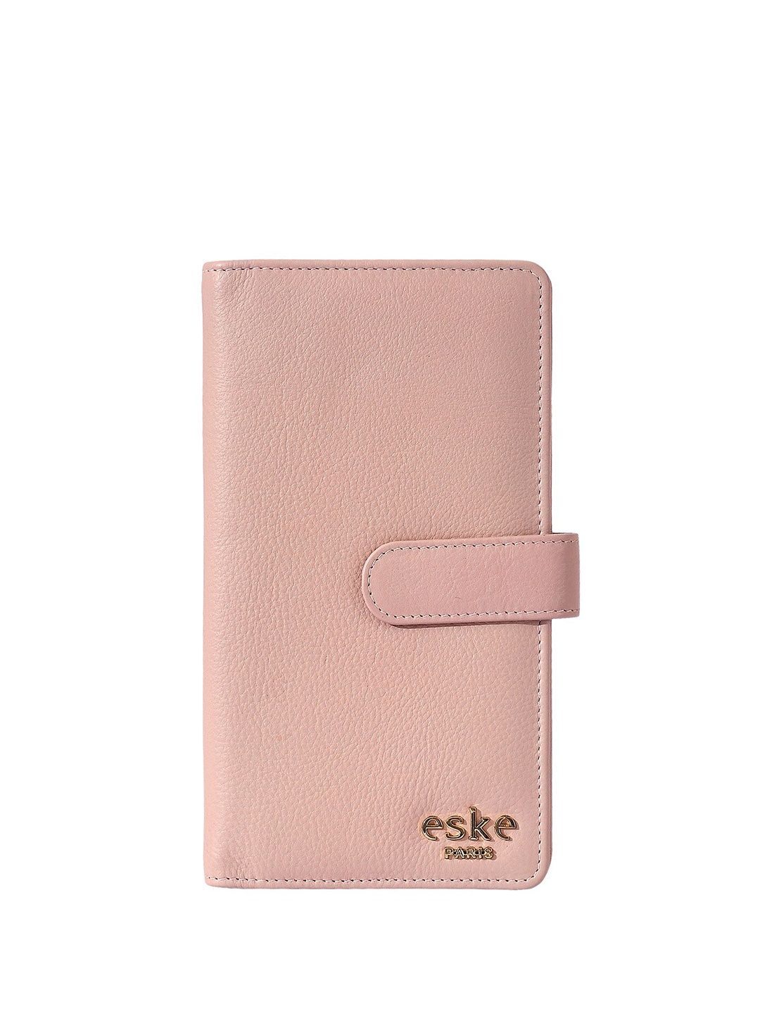 

Eske Women Textured Leather RFID Two Fold Wallet, Rose