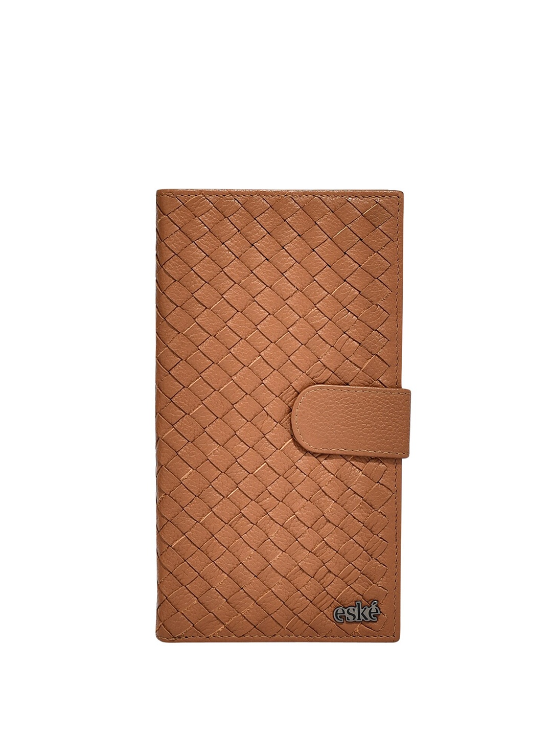 

Eske Textured Leather Zip Around Wallet, Brown