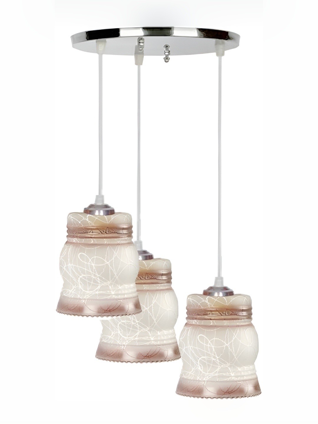 

Afast Cream & White Printed Glass Contemporary Ceiling Lamp