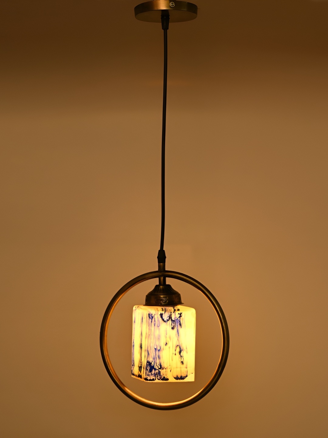 

Afast Grey Printed Glass Contemporary Ceiling Lamp