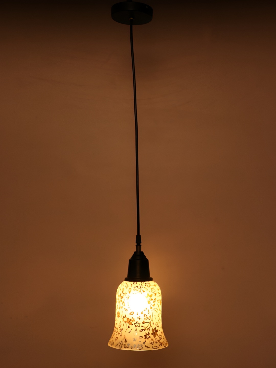 

Afast Grey & Black Printed Glass Contemporary Ceiling Lamp, White