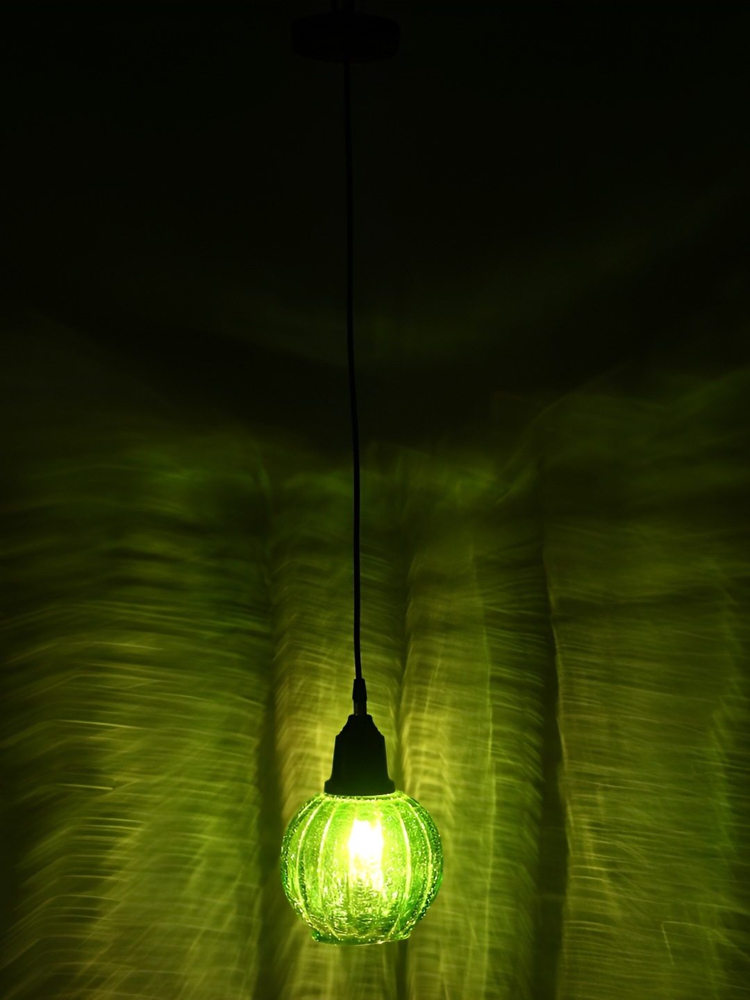 

Afast Green & Black printed Glass Ceiling Lamp