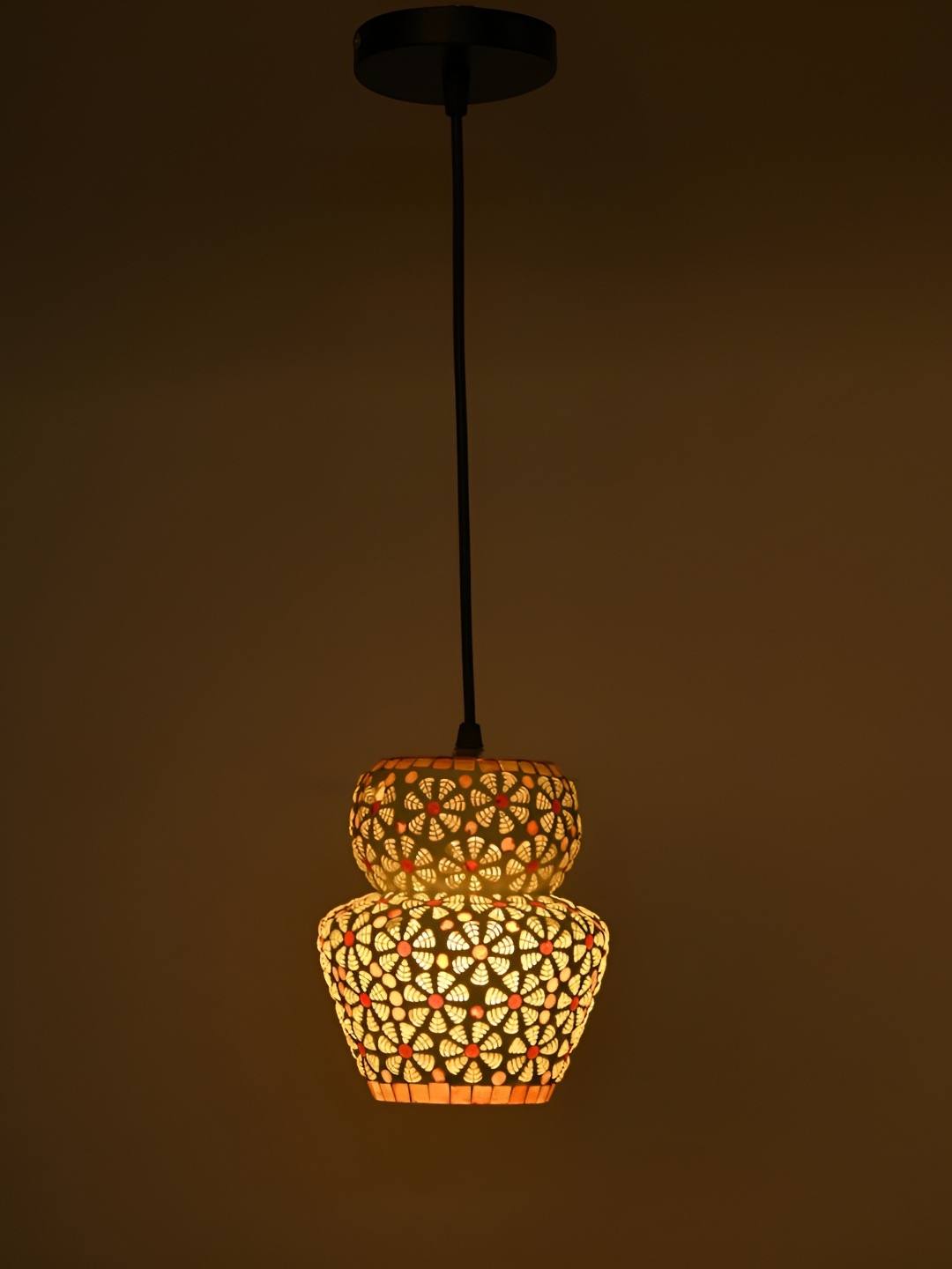 

Afast White & Beige Textured Ceiling Lamp With Adjustable Cord