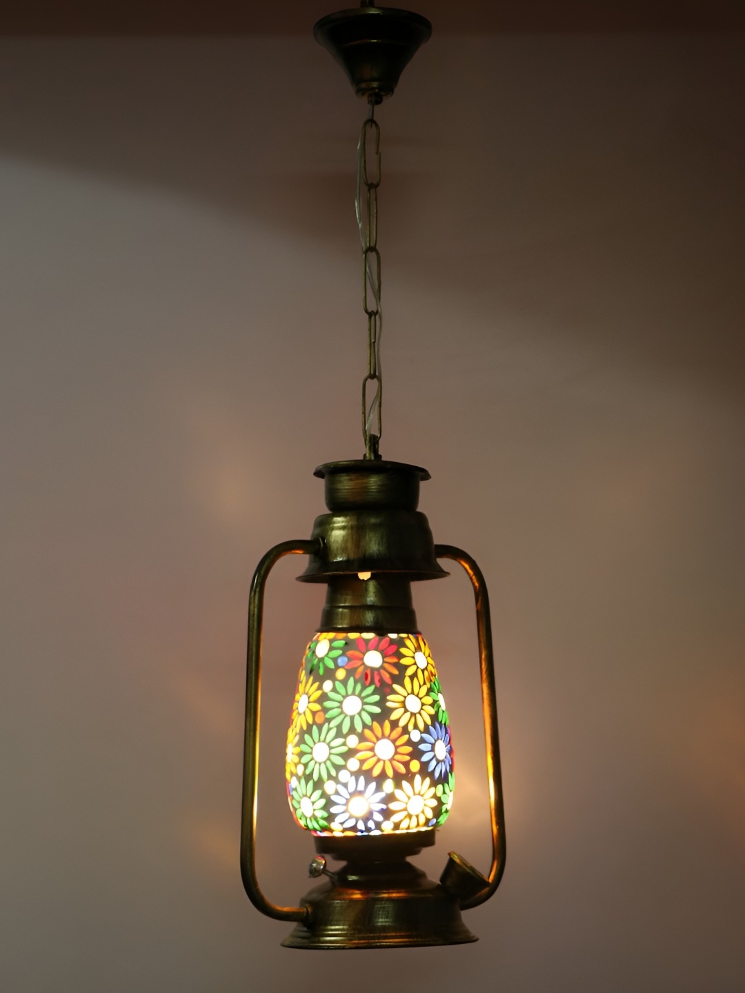 

Afast Copper-Toned Glass Traditional Ceiling Lamp