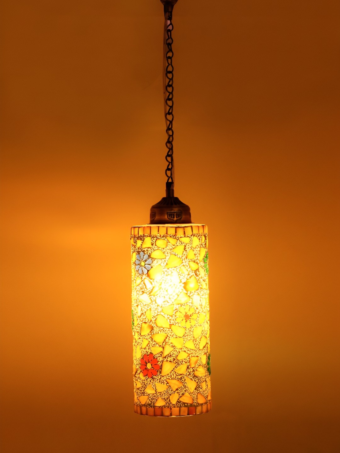 

Afast White & Yellow Textured Ceiling Lamp With Adjustable Cord