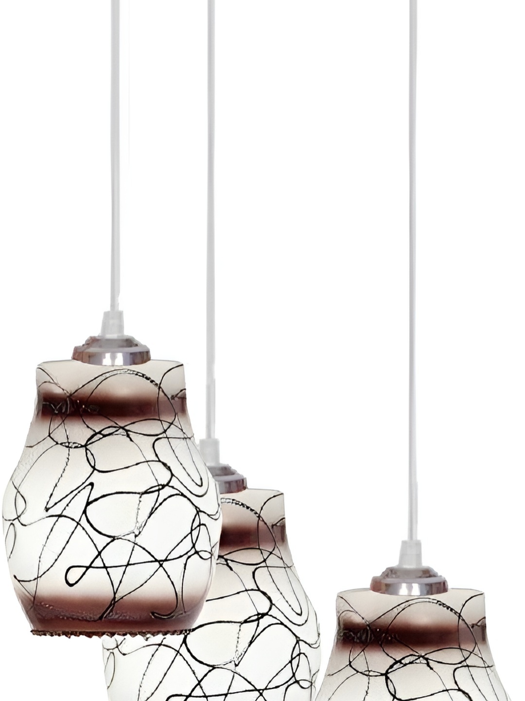 

Afast Off White & Brown Textured Traditional Bell Shaped Ceiling Lamp