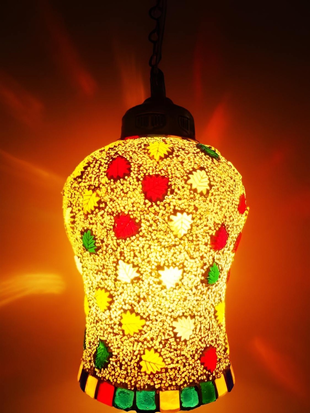 

Afast Red & Green Textured Ceiling Lamp With Adjustable Cord