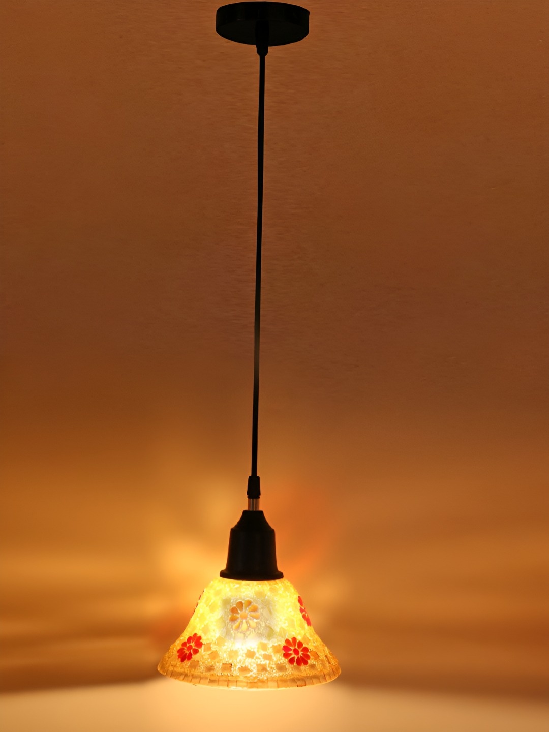 

Afast Red & Yellow Textured Ceiling Lamp With Adjustable Cord