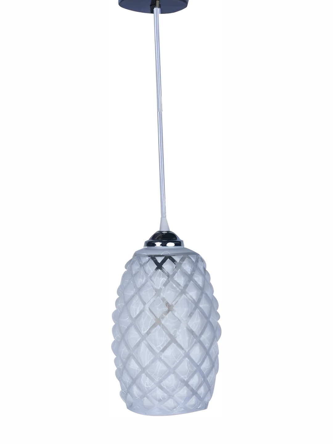 

Afast White & Grey Geometric Printed Glass Ceiling Lamp With Adjustable Cord