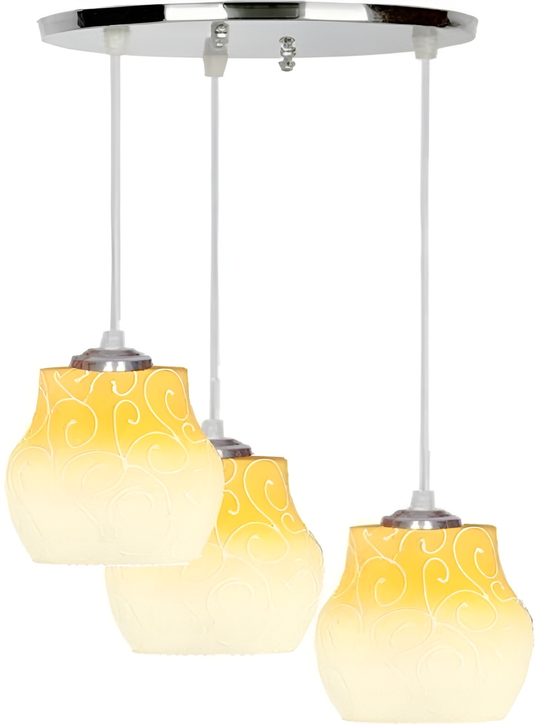 

Afast Yellow Textured Glass Traditional Ceiling Lamp