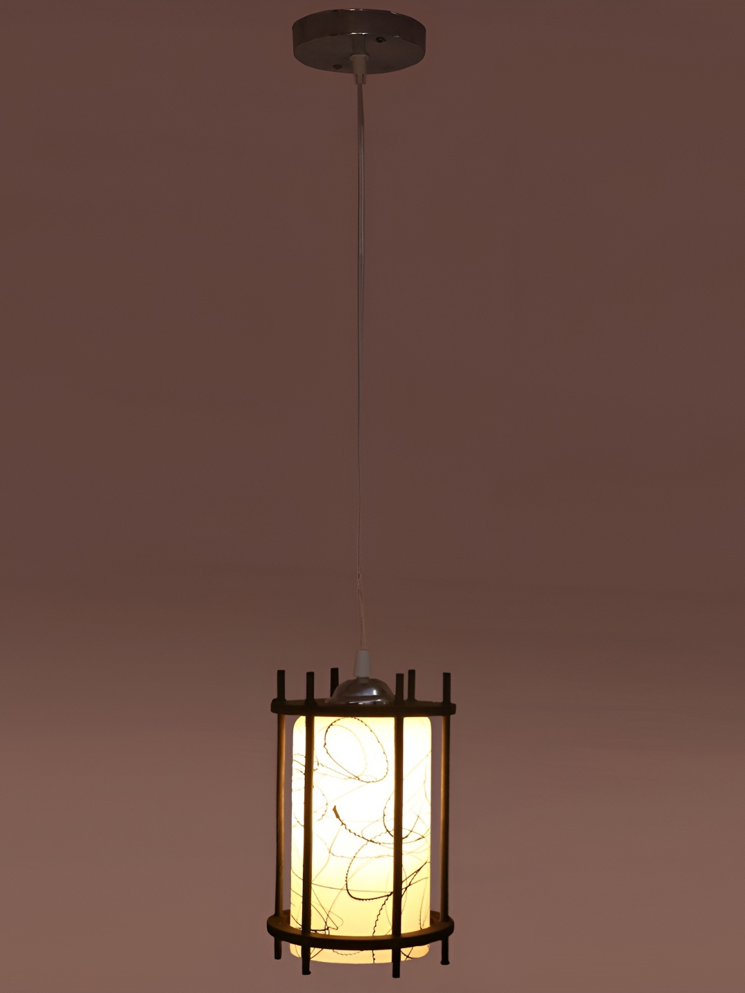 

Afast White Printed Glass Traditional Ceiling Lamp