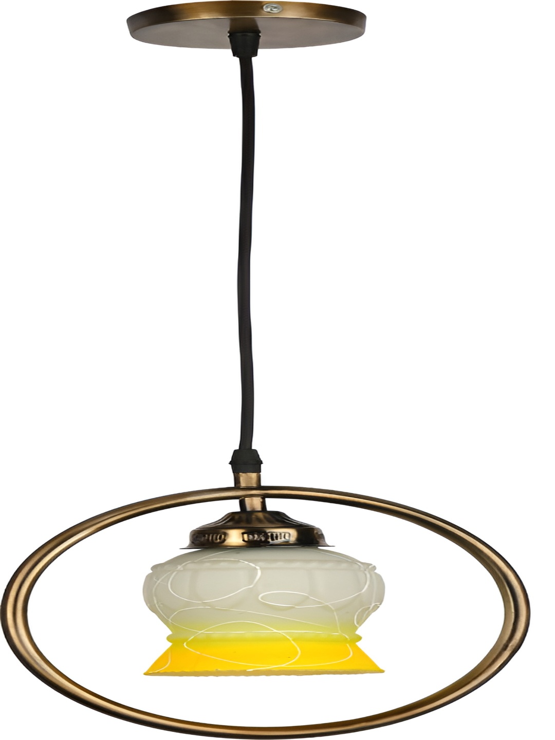 

Afast White & Yellow Printed Ceiling Lamp With Adjustable Cord