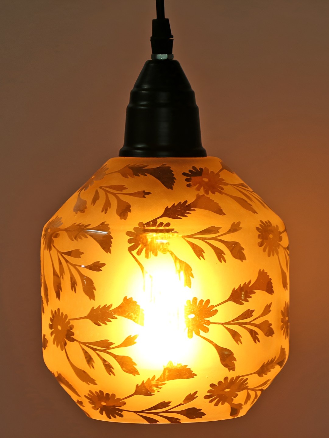 

Afast Yellow Printed Traditional Abstract Shaped Ceiling Lamp