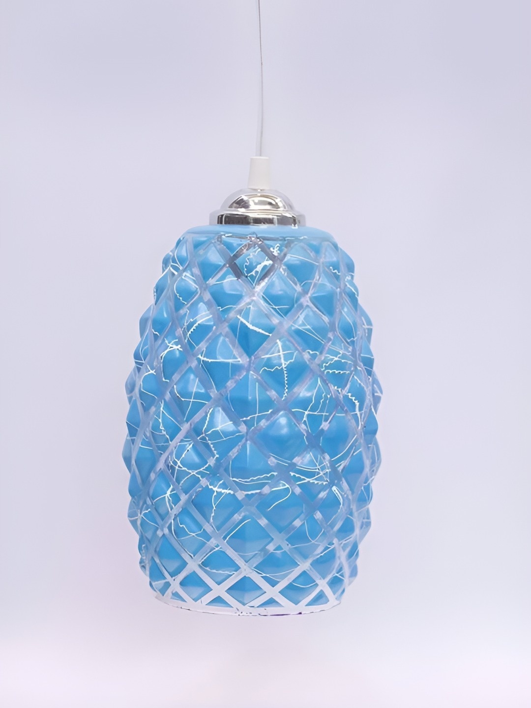 

Afast Blue Textured Glass Traditional Ceiling Lamp