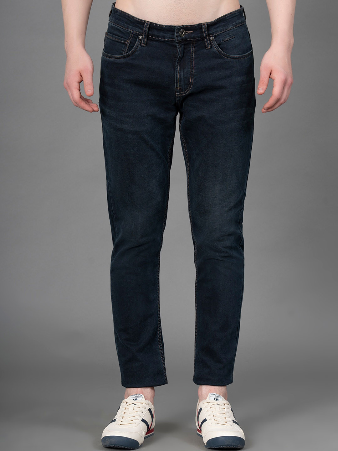 

Red Tape Men Skinny Fit Clean Look Mid-Rise Stretchable Jeans, Blue