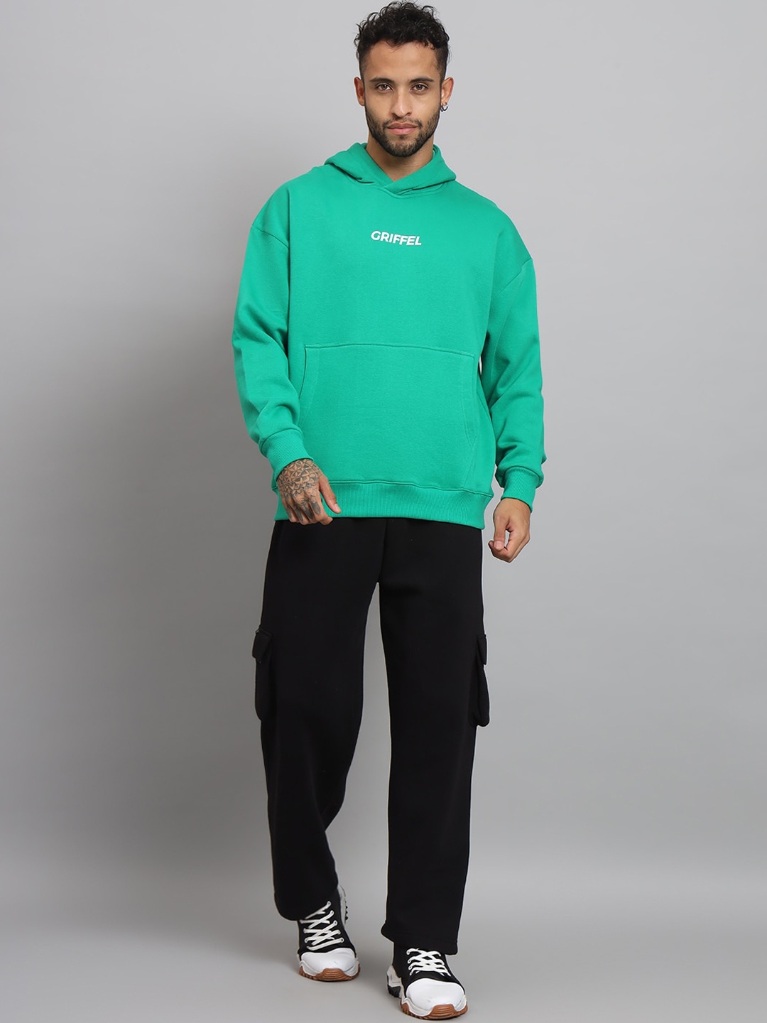 

GRIFFEL Fleece Cotton Hooded Tracksuits, Green