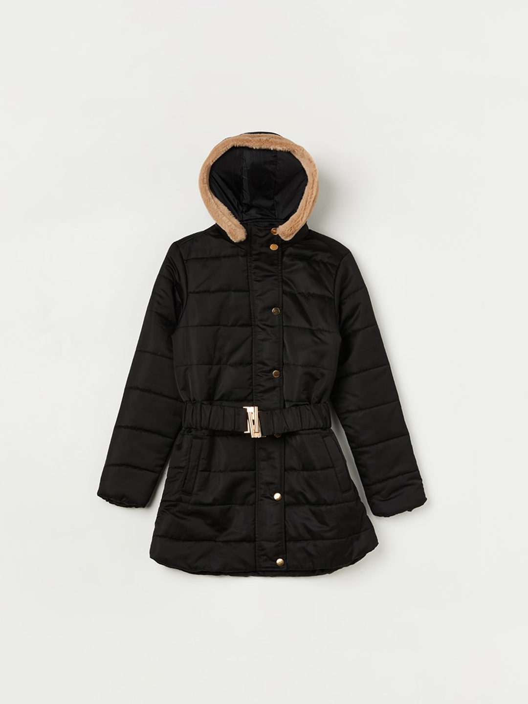

Fame Forever by Lifestyle Girls Lightweight Long Sleeves Parka Jacket, Black